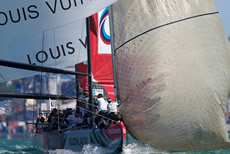 TeamOrigin v Artemis, Louis Vuitton Trophy Auckland. Photo © Ian Roman/TeamOrigin